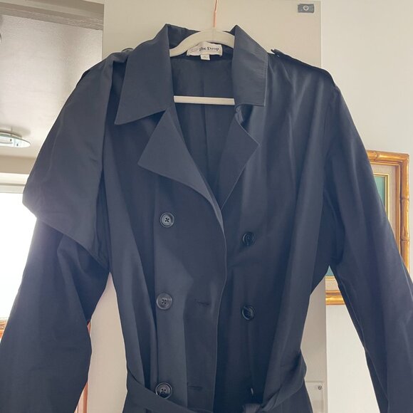 The Drop Women's Noa Trench Coat Black XL - Picture 3 of 6